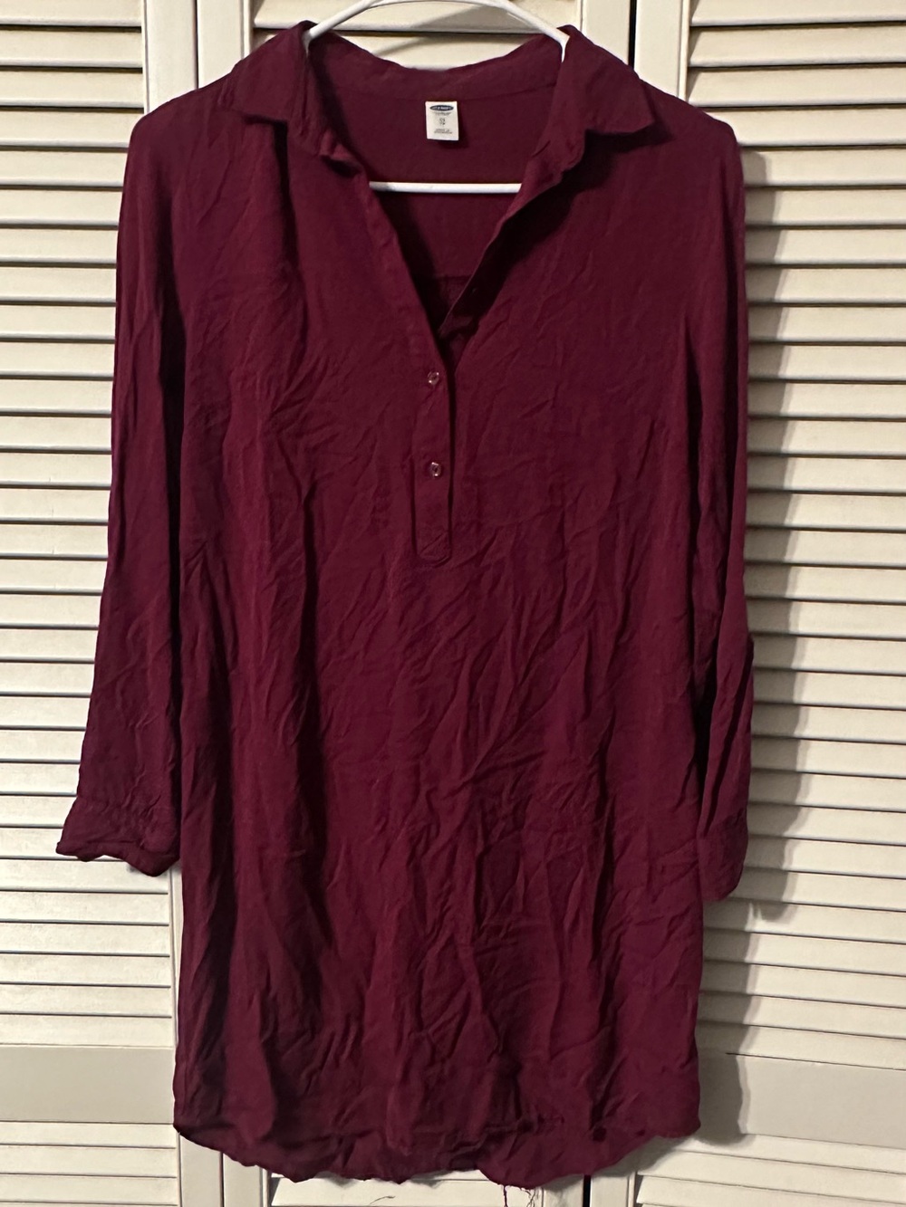 Old Navy Women's Long-Sleeve Swing Tunic - Plum Wine